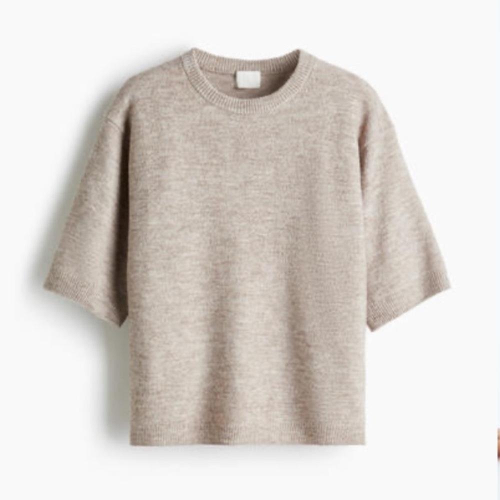 NWT! H&M Beige Melange Knit Sweater